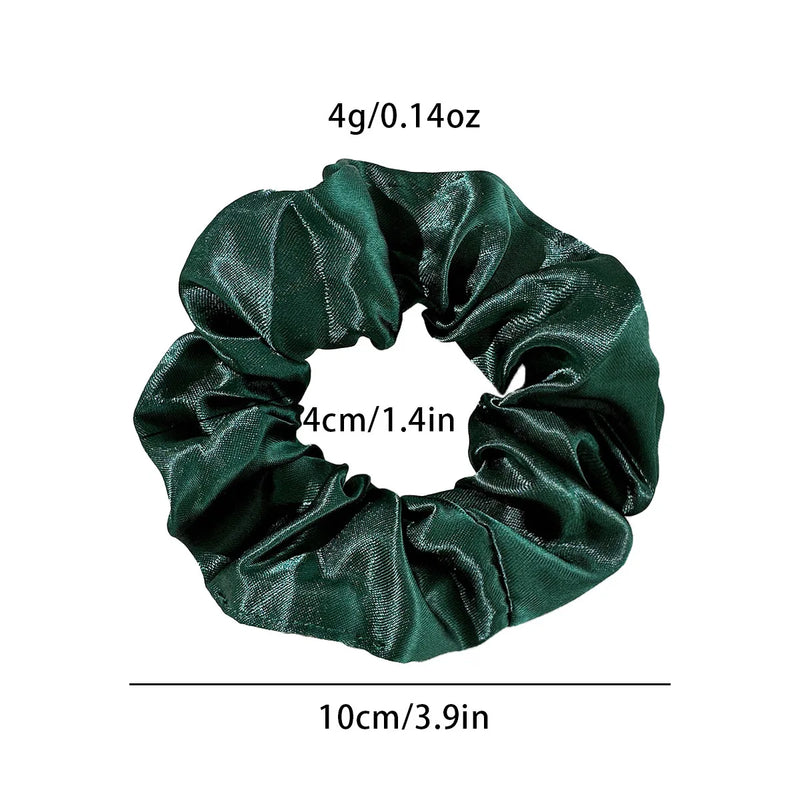 8Pcs/set Bright Color Silk Hair Scrunchies Women Y2K Solid Color Elastic Hair Bands Ponytail Holders Hair Rope Hair Accessories