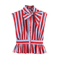 Women's Shirt Spring Summer Bowknot Sleeveless Slim - View 5 | SAMAG