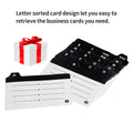 JIELISI Name Card Box Business Card Holder For Desk With Dividers And Index Tabs For Men And Wowen 500 Cards Capacity