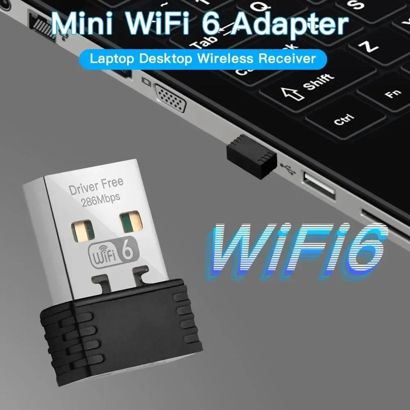 Mini WIFI 6 Adapter 150M/300M Network Card USB Dongle 2.4GHz 802.11AX Signal Reception For PC Laptop - Visuel 2 | SAMAG
