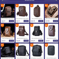 BULLCAPTAIN  MEN'S Leather BELT WAIST Bag Military Fanny PACK Molle Small Money Phone WAIST PACK Bum Pouch PURSE