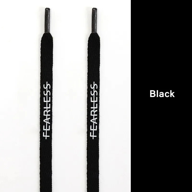 Rubber Band Classic Shoe Laces Reflective Letter Printing Flat Shoelaces for Sneakers Fashion Sports Strings Casual Accessories