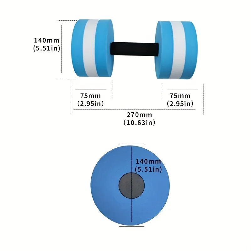 Aqua Fitness Barbell, EVA Foam Dumbbells for Water | SAMAG