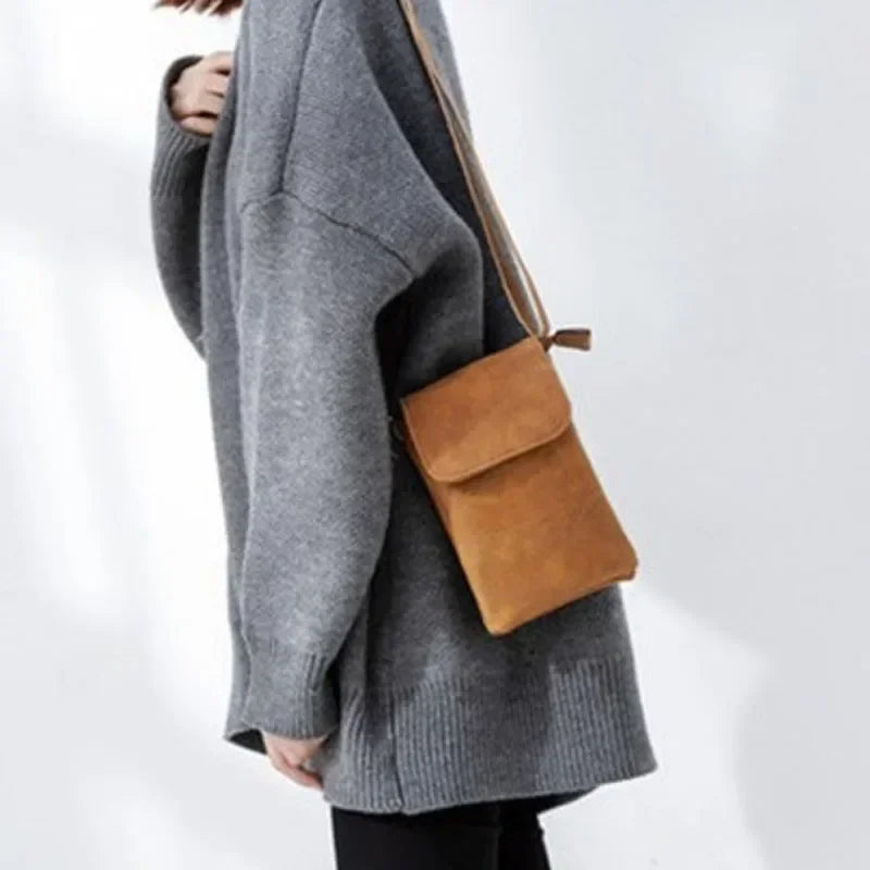 Simple Women's Shoulder Bag With 3-Layer Zipper Soft Leather Crossbody bag Mini Small Bag Wallet With Multiple Compartments Larg