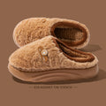 Women's Winter Plush Slippers Fleece-Lined Indoor House Shoes with Thick Sole Anti-Slip Odor-Control Feature for Couples
