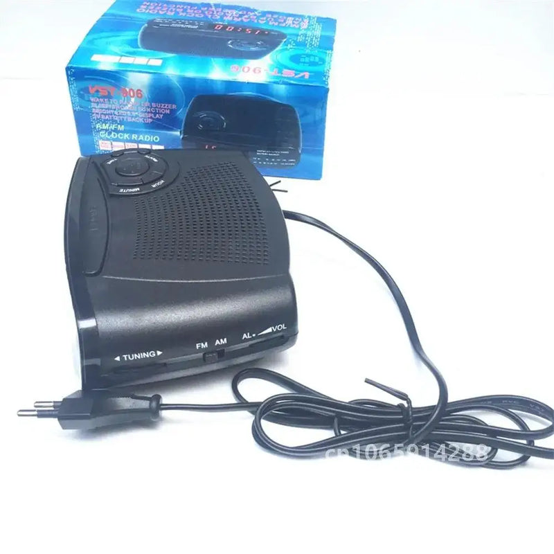 Alarm Clock Radio With AM/FM Digital LED Display With Snooze, Battery Backup Function