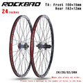 ROCKBAO Mountain Bike Wheelset 24/26/27.5/29 Inches Disc Brake Aluminum Alloy 4Bearings 7-12Speed Thru Axle MTB Bicycle Wheel