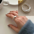VENTFILLE 925 Sterling Silver Irregular Ring for Women Geometry Versatile Minimalism  Accessories Jewelry Gift Dropshipping