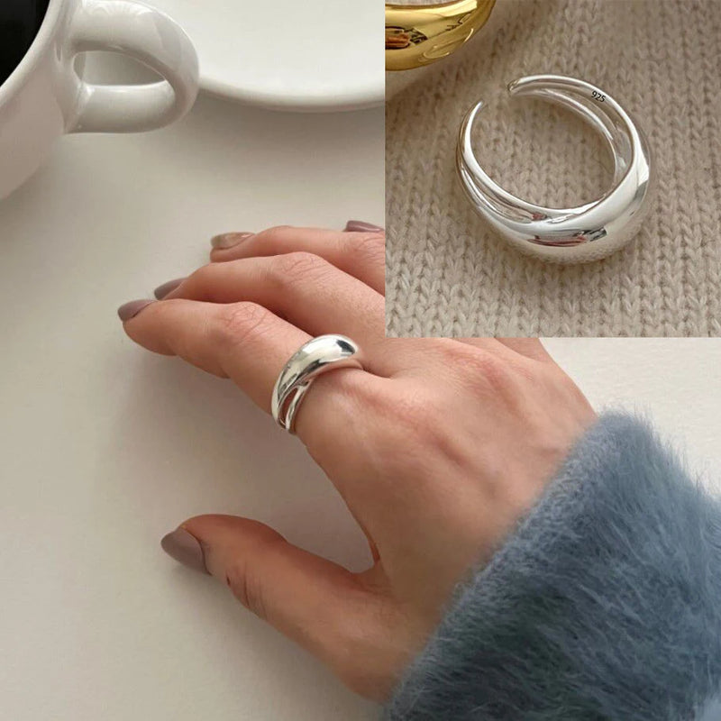 VENTFILLE 925 Sterling Silver Irregular Ring for Women Geometry Versatile Minimalism  Accessories Jewelry Gift Dropshipping