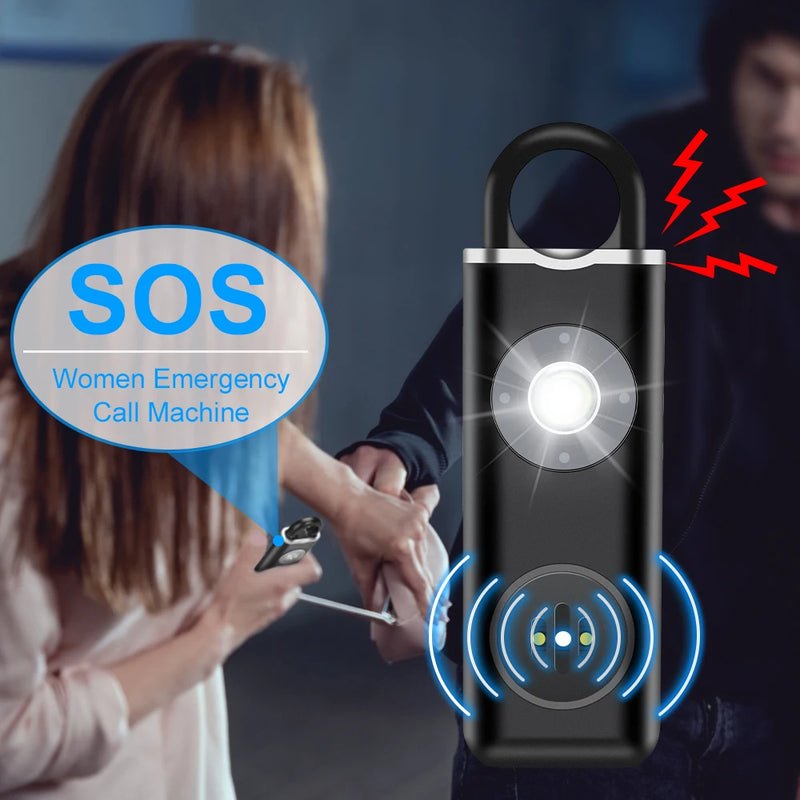 Hollarm Self Defense Personal Alarm for Women, Children, Elderly 130dB Siren Loud Rechargeable Keychain Alarm with LED Light
