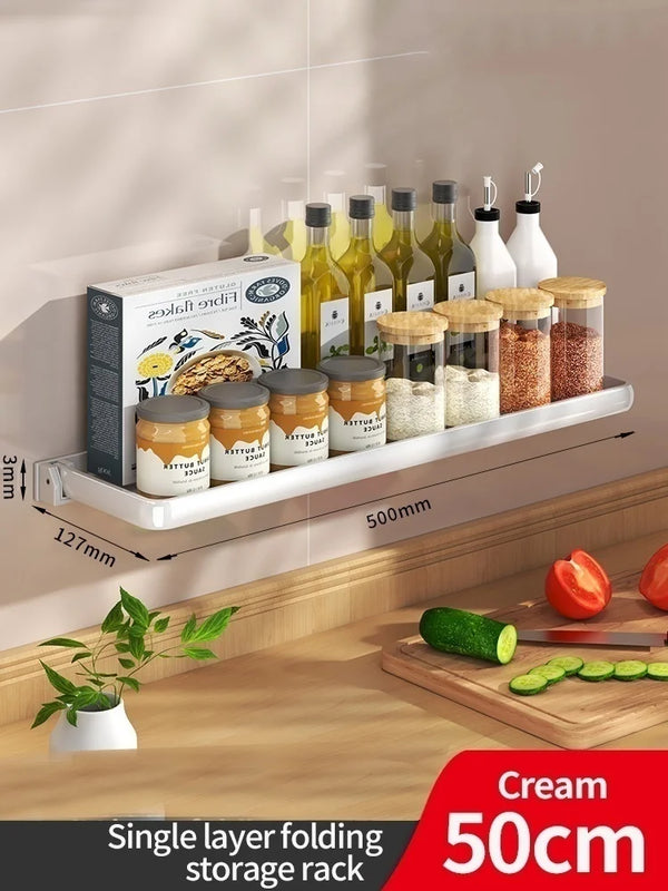 Foldable kitchen Storage Rack Fridge Organizer Storage Tray Clear Food Storage Organizer Spice Rack kitchen Organizer