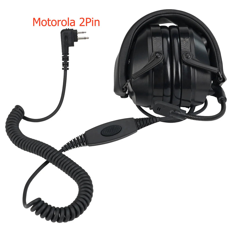 Retevis RT622 Walkie Talkie K/M Headset Noise Reduction Rotatable Boom Microphone for Baofeng UV5R Quansheng UV K5 K6 H777 RT68