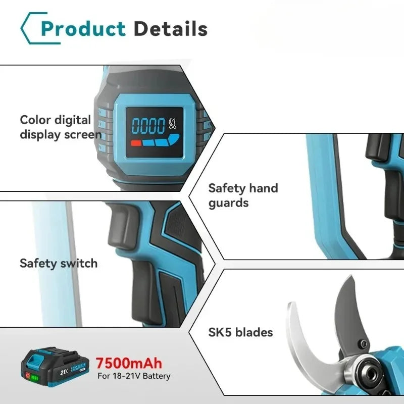 Makita Brushless Cordless Pruning Shears High Power Electric Branch Pruner Garden Cutting Tool For 18V - View 4 | SAMAG