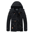 Men's Casual Winter Thick Warm Parkas Windproof Overcoats Male Military Wool Liner Hooded Down Jackets Outdoors Long Coats