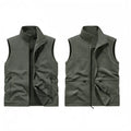 Autumn Winter Comfortable Versatile Windproof Casual Vest Outdoor Leisure Fishing Men Leather Vest Men Fashion Breathable Vest