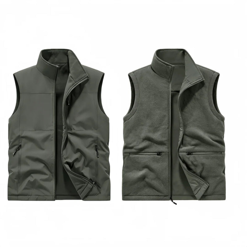 Autumn Winter Comfortable Versatile Windproof Casual Vest Outdoor Leisure Fishing Men Leather Vest Men Fashion Breathable Vest