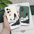 Sunset Red Phone Case For Xiaomi Redmi Note 13 12 12S 11 11S 10 10T 10S 9 9S 8 7 Pro Plus 4G 5G Liquid Silicone Cover