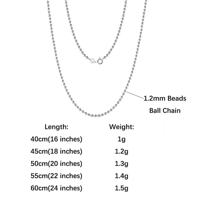 ORSA JEWELS 100% 925 Sterling Silver Link Chain Necklaces Minimalism Snake/Paperclip/Box/Figaro/Chopin/Cuban Chains 40-60cm