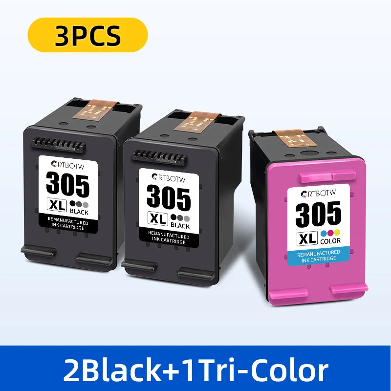 CRTBOTW 305 Ink Cartridge For HP 305XL HP305 Compatible DeskJet 2710 2755 4100 4130 Envy 6032 6020 6022 6430 Printer XL