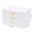 Black Walnut /Brown / White Wood Organizer Jewelry and Watch Display Case Storage Box Convenient