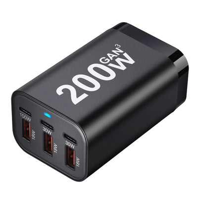 USB C Fast 200W 6-Port Charging GaN Charger Power Adapter | SAMAG