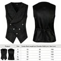 Men's Vests Medieval-Style Vintage Costume Tuxedo Sleeveless Vests European Vintage Stage Halloween Costume Gothic Jacket Set