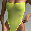 Special Tight-Fitting New Casual Mesh Sexy Bodysuits Erotic Underwear Solid Color Transparent Pure Desire Bodysuits Elegant 55IC