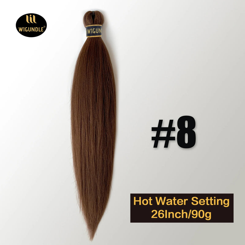 Kanekalon 26inch Hot Water Set Pre Stretched Jumbo Braiding Hair Box Twist Braids Synthetic Hair Extensions For Women Soft Yaki
