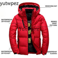 Outdoor Casual Hooded Overcoat Clothes White Duck Down Jacket Men Winter Men's Coat Windproof Removable Cap Parkas Solid Color