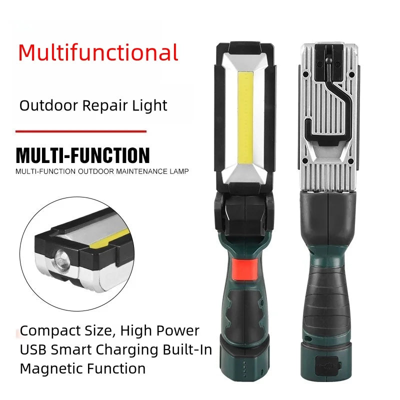 Portable COB LED  Work Light Car Garage Mechanic Lamp USB Rechargeable Lnspection Lamp Torch Car Emergency Flashing Light