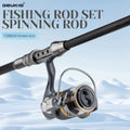 DEUKIO Fishing Rod and Reel Combo Telescopic Fishing Rod Spinning Reel Max Drag 8Kg for Saltwater Freshwater Beach Fishing