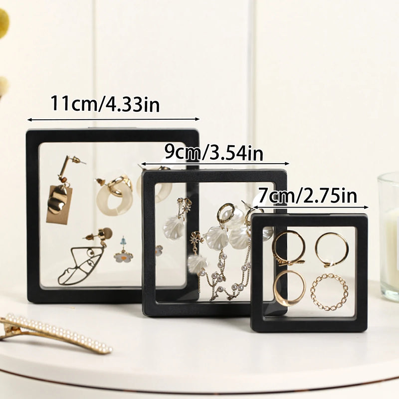 20pcs Multi Functional Jewelry 3D Suspended Storage Box Bracelet Necklace Portable Coin Collectibles Storage Display Box