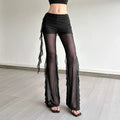 Sylcue Sexy See Through Long Pant Women High Waist - View 3 | SAMAG