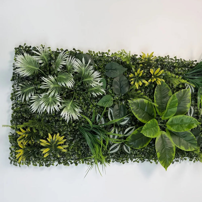 15.75×47.24inch Artificial Simulated Green Plant Background Wall High-Quality Plastic Simulation Hanging Panel Garden Decora