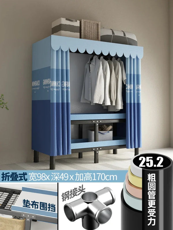 Folding Steel Frame Wardrobe Installation - Free Open Closet Durable and Economic Storage Cabinet for - View 29 | SAMAG