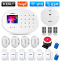 KERUI WIFI GSM Alarm System Kit W202 Home Security Protection Tuya Smart Support Alexa with Motion Detector Door Opening Sensor