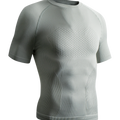 Men 3D Muscle Shaping Compression Tee Knitted Short Sleeve Shaperwear Gym Running Fitness Body Shaping Sport T-shirt