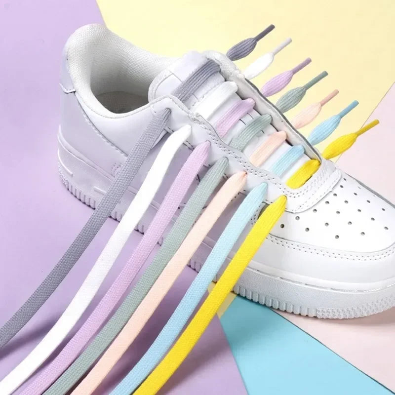 1Pair Sneakers Shoelaces Shoes Accessories Laces for Shoes Unisex Flat Shoe Lace Classic Shoelace Af1 Solid Color Shoe Strings