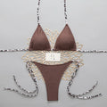 Sexy Leopard Women's Beach Bikini Swimsuit Halter Tie | SAMAG