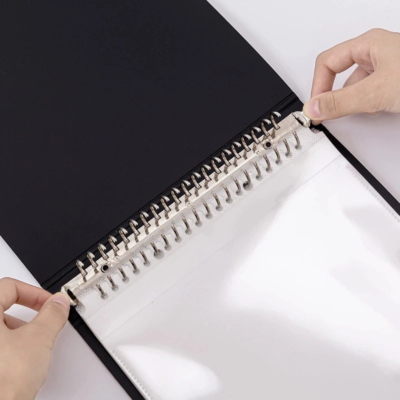 Horizontal A4 Ring Binder A3 Folder With Rings Transparent Protector Sheet A5 Wide Binder Landscape Binder Sleeves B5 File Cover