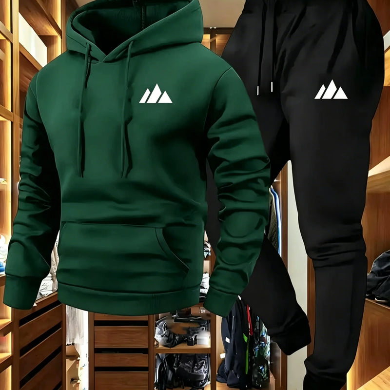 Men's Printed Pullover Hoodie Sweatpants Streetwear | SAMAG