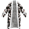 Men's soft panda print kimono bathrobe, cute cartoon national treasure pattern long-sleeved home clothes, casual nightgown