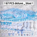 67 pieces of colorful accessory set, pink lace material set, fan manual DIY accessories, painful package, beautiful