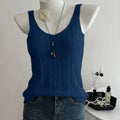 Ladies Elegant Solid Color Knitted Vest Summer Thin Layer - View 6 | SAMAG