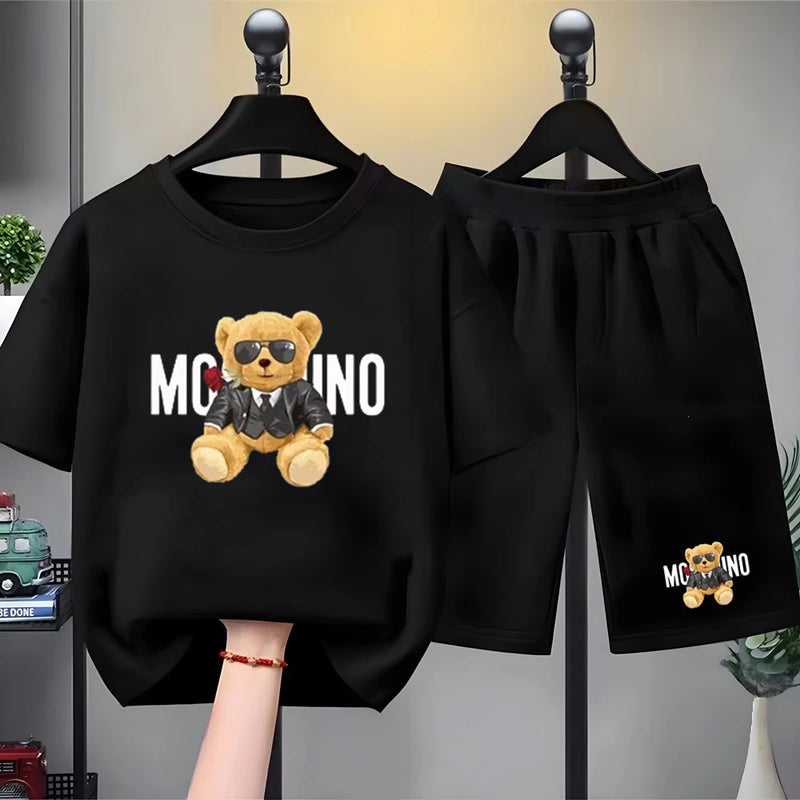 Fashion Letter Bear Print Children Summer Clothing - View 11 | SAMAG