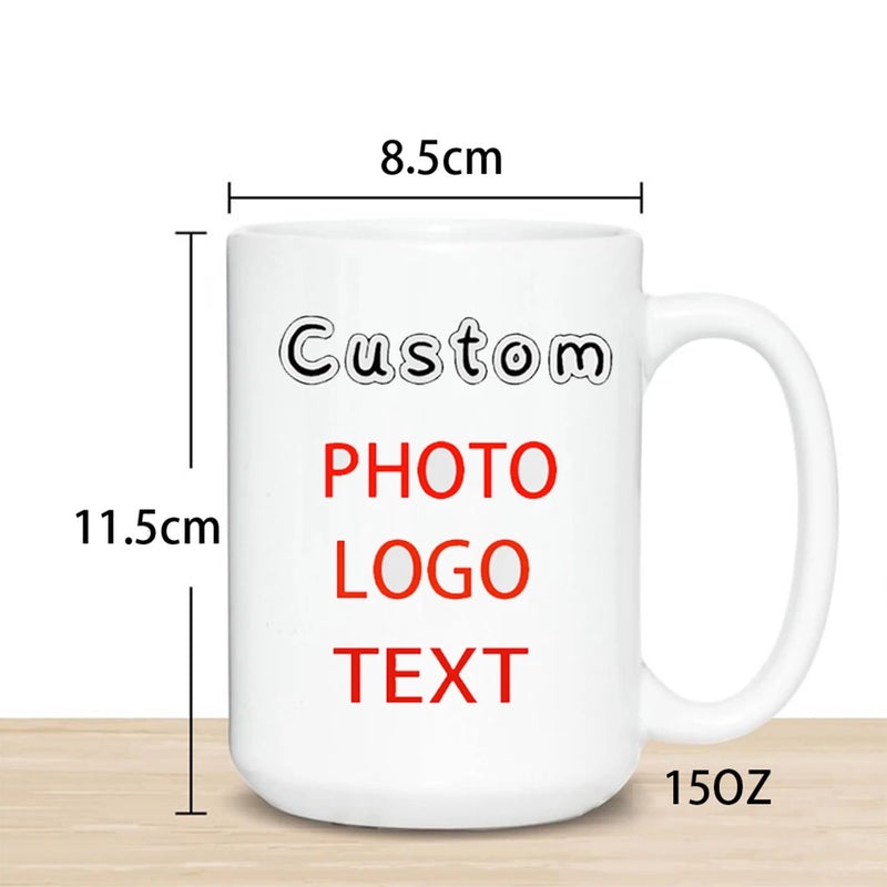 Personalized Your Photo Mug, Custom NAME Logo TEXT Cup,Customize Coffee Mugs, Tea Cups, Mothers day, Wedding Surprised Gift