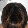 Put On And Go Easy Wear Human Hair Bob Lace Straight Wigs With Bangs Middle Part Bangs Wigs Brazilian Remy Hair Wigs Real Scalp