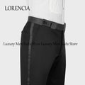 Elegant Rhinestone Male Suits 2 Pieces Peaked Label Tuxedos Set Evening Party Outfit Customized Blazer Pants costume homme luxe