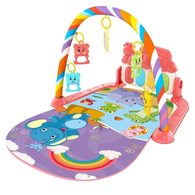 Baby Music Rack Play Mat Kids Piano Keyboard Carpet Gym Crawling Activity Baby Rug Early Educational Toy for Infant Gift