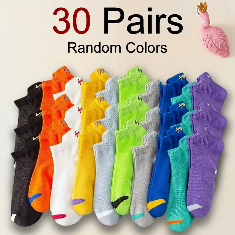 5/10/20/30pairs Simple Stripe Pattern Liner Anklets Socks | SAMAG